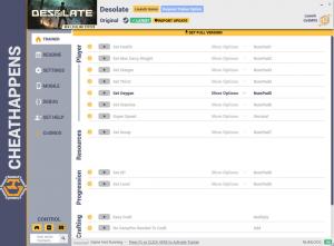 DESOLATE Trainer for PC game version v1.0