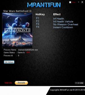 Star Wars: Battlefront 2 2017 Trainer for PC game version v28.01.2019