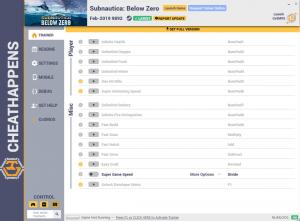 Subnautica: Below Zero Trainer for PC game version Feb-2019 9892