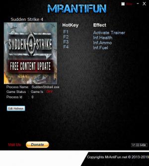 Sudden Strike 4 Trainer for PC game version v1.15.30043