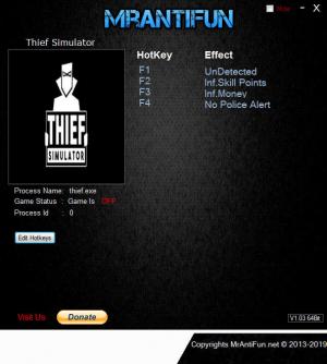 Thief Simulator Trainer for PC game version v28.02.2019