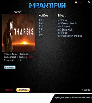 Tharsis Trainer for PC game version v11.03.2019