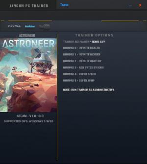 ASTRONEER Trainer for PC game version v1.0.13.0