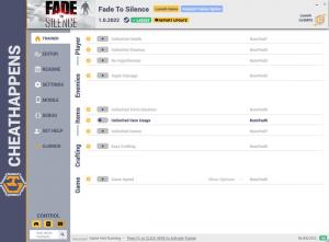 Fade To Silence Trainer for PC game version v1.0.2022