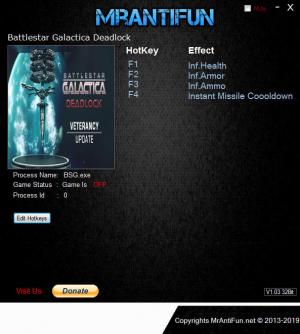 Battlestar Galactica Deadlock Trainer for PC game version v1.273