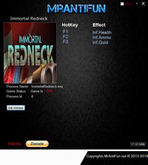 Immortal Redneck Trainer for PC game version v1.3.4
