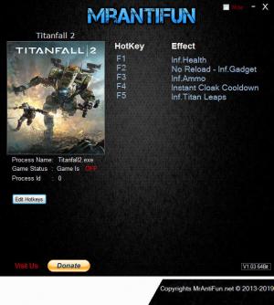 Titanfall 2 Trainer for PC game version v2.0.11