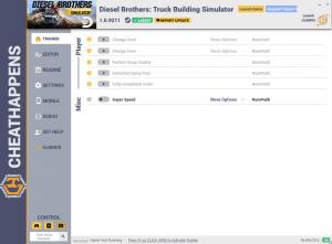 Diesel Brothers: Truck Building Simulator Trainer for PC game version v1.0.9211