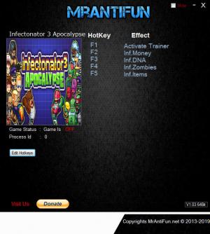 Infectonator 3: Apocalypse Trainer for PC game version v1.5.30