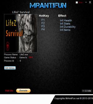 LifeZ - Survival Trainer for PC game version v17.06.2019