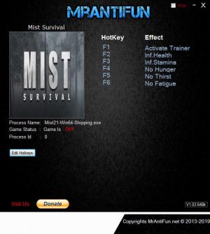 Mist Survival Trainer for PC game version v0.3.0