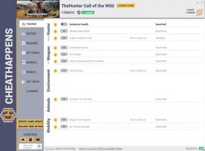 theHunter: Call of the Wild Trainer for PC game version v1705319