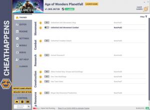Age of Wonders: Planetfall Trainer for PC game version v1.005.36738