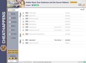Atelier Ryza: Ever Darkness and the Secret Hideout Trainer for PC game version v1.0