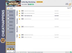 Little Big Workshop Trainer for PC game version v1.0.11510