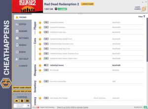 Red Dead Redemption 2 Trainer for PC game version v1207.60 HF2