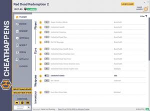 Red Dead Redemption 2 Trainer for PC game version v1207.80