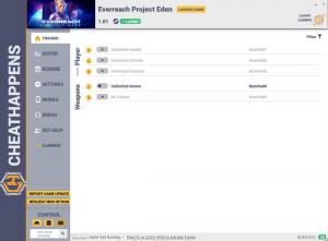 Everreach: Project Eden Trainer for PC game version v1.0