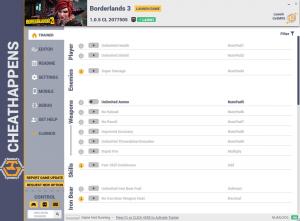 Borderlands 3 Trainer for PC game version v1.0.5 CL 2077505