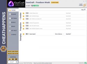 GemCraft - Frostborn Wrath Trainer for PC game version v1.0.7