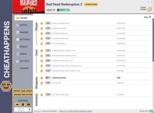 Red Dead Redemption 2 Trainer for PC game version v1232.17