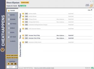 Disco Elysium Trainer for PC game version v01.19.2020