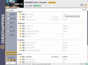 Resident Evil 2 Remake Trainer for PC game version v01.23.2020