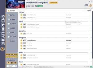 Wolfenstein: Youngblood Trainer for PC game version v02.06.2020 Steam