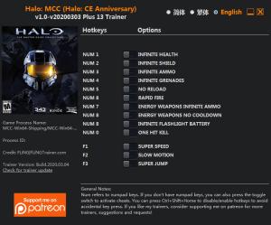 Halo: The Master Chief Collection Trainer for PC game version v2020.03.04