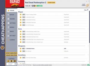 Red Dead Redemption 2 Trainer for PC game version v1232.40