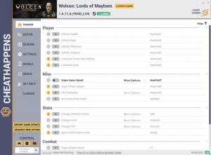Wolcen: Lords of Mayhem Trainer for PC game version v1.0.11.0_PROD_LIVE
