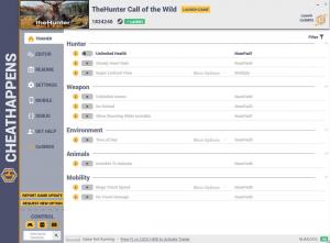 theHunter: Call of the Wild Trainer for PC game version v1834240