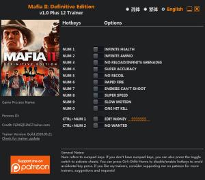 mafia 3 pc trainer