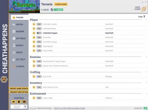 Terraria Trainer for PC game version v1.4.0.5