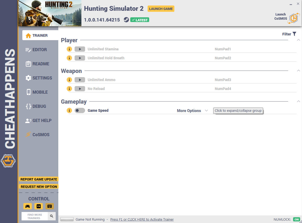 Hunting Simulator 2 Trainer 9 V1 0 0 141 64215 Cheat Happens GAME 