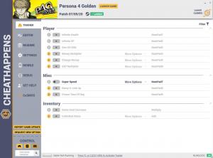 Persona 4 Golden Trainer for PC game version v07.05.2020
