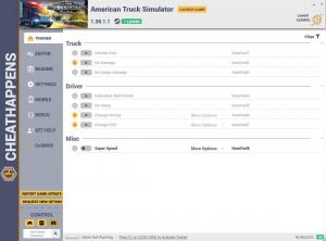 American Truck Simulator Trainer for PC game version v1.38.1.1 64bit