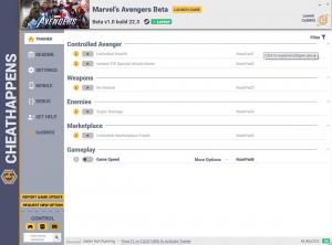 Marvel's Avengers Trainer for PC game version Beta v1.0 build 22.3