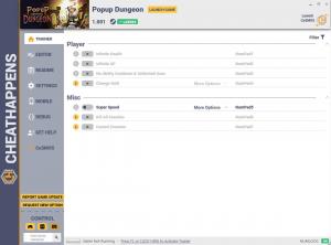 Popup Dungeon Trainer for PC game version v1.001