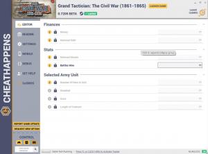 Grand Tactician: The Civil War (1861-1865) Trainer for PC game version v0.7205