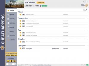 Iron Harvest Trainer for PC game version v1.0.0.1600 rev. 37863