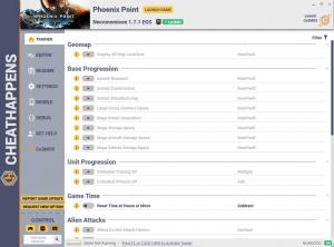 Phoenix Point Trainer for PC game version Necronomicon 1.7.1 EGS