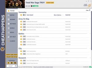 Total War Saga: TROY Trainer for PC game version v1.1.0