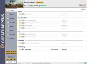 Iron Harvest Trainer for PC game version v1.0.0.1632 rev. 38597