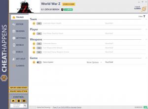 World War Z Trainer for PC game version v0.1.DEV.6180924