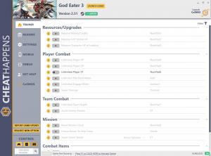 God Eater 3 Trainer for PC game version v2.51
