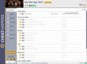 Total War Saga: TROY Trainer for PC game version v1.2.0