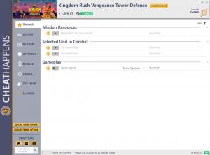 Kingdom Rush Vengeance - Tower Defense Trainer Trainer for PC game version v1.9.9.17