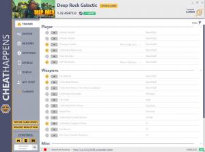 Deep Rock Galactic Trainer for PC game version v1.32.45473.0