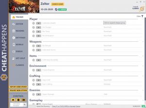 Zelter  Trainer for PC game version v10.28.2020